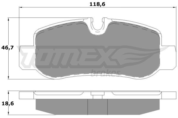 TOMEX BRAKES stabdžių trinkelių rinkinys, diskinis stabdys TX 17-81